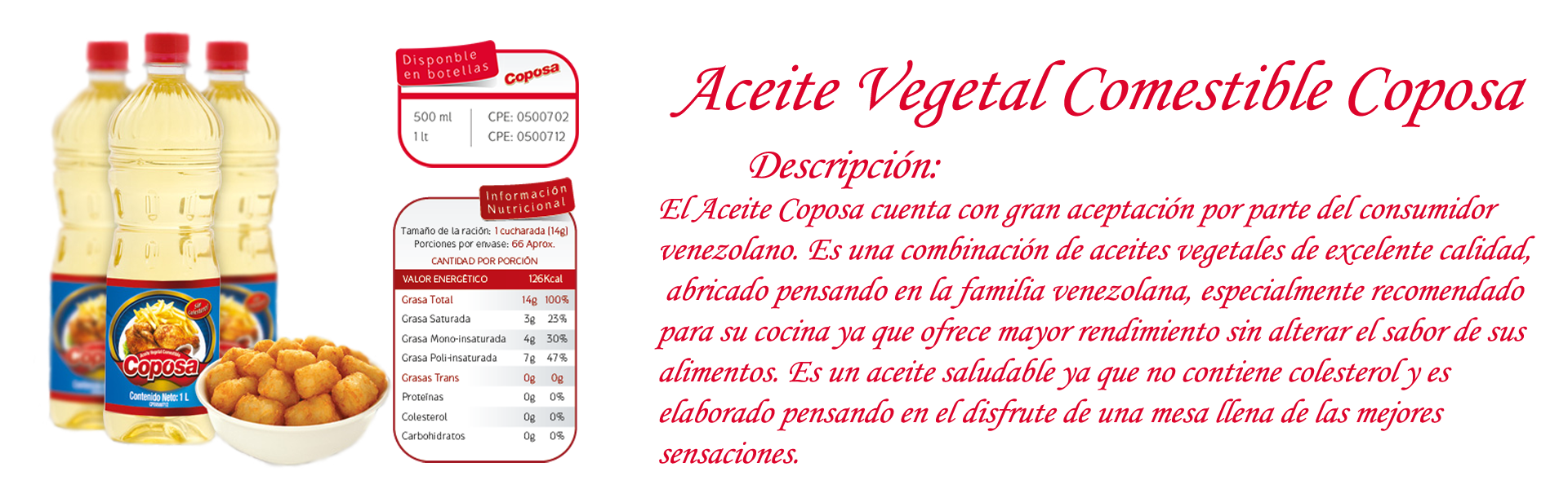 Aceite Vegetal Comestible Coposa