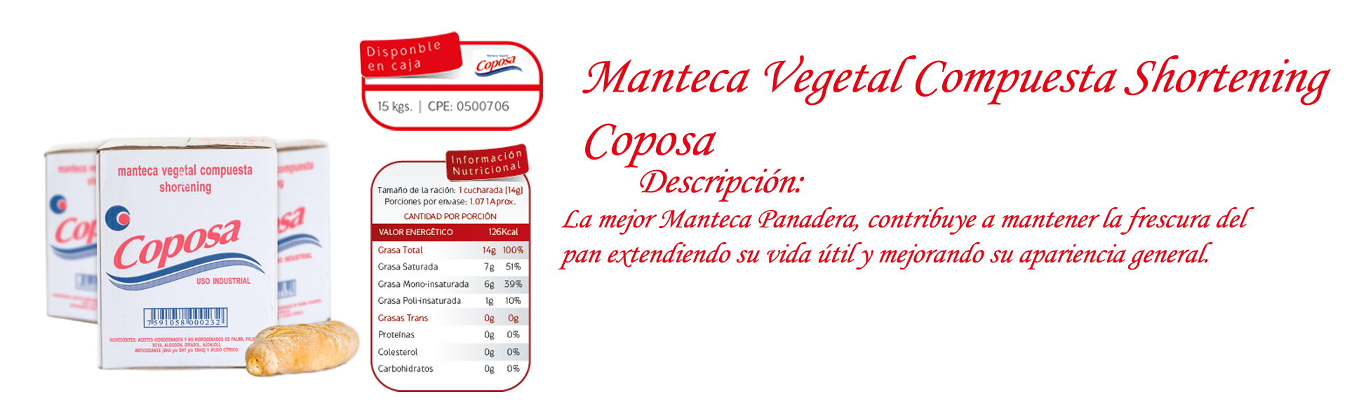 Manteca Vegetal Compuesta Shortening Coposa