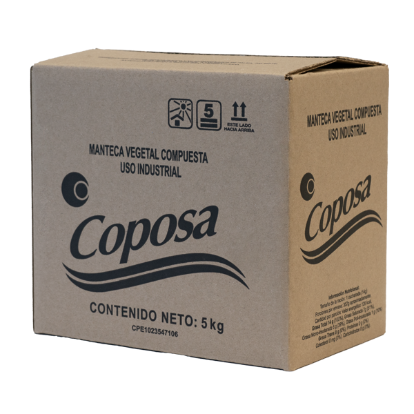 Manteca Vegetal Compuesta Shortening Coposa de 5Kg